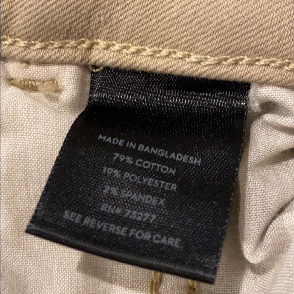 Crop Wide-Leg Tan Jeans w/ Side Pocket Buttons - Picture 10 of 11